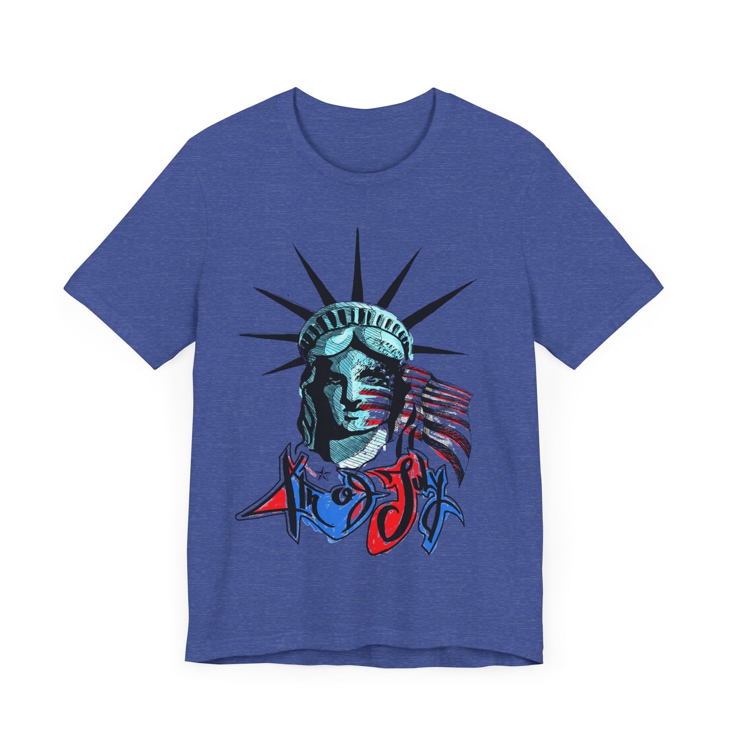 Lady Liberty 4th of July Unisex Jersey Short Sleeve Tee