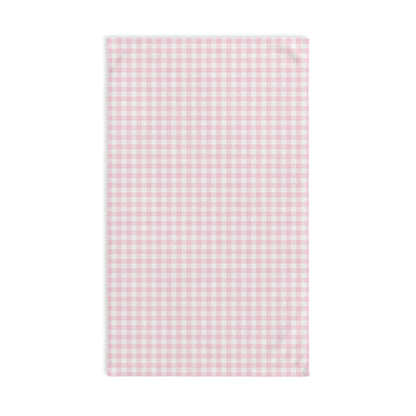 Coquette Pink and White Hand Towel