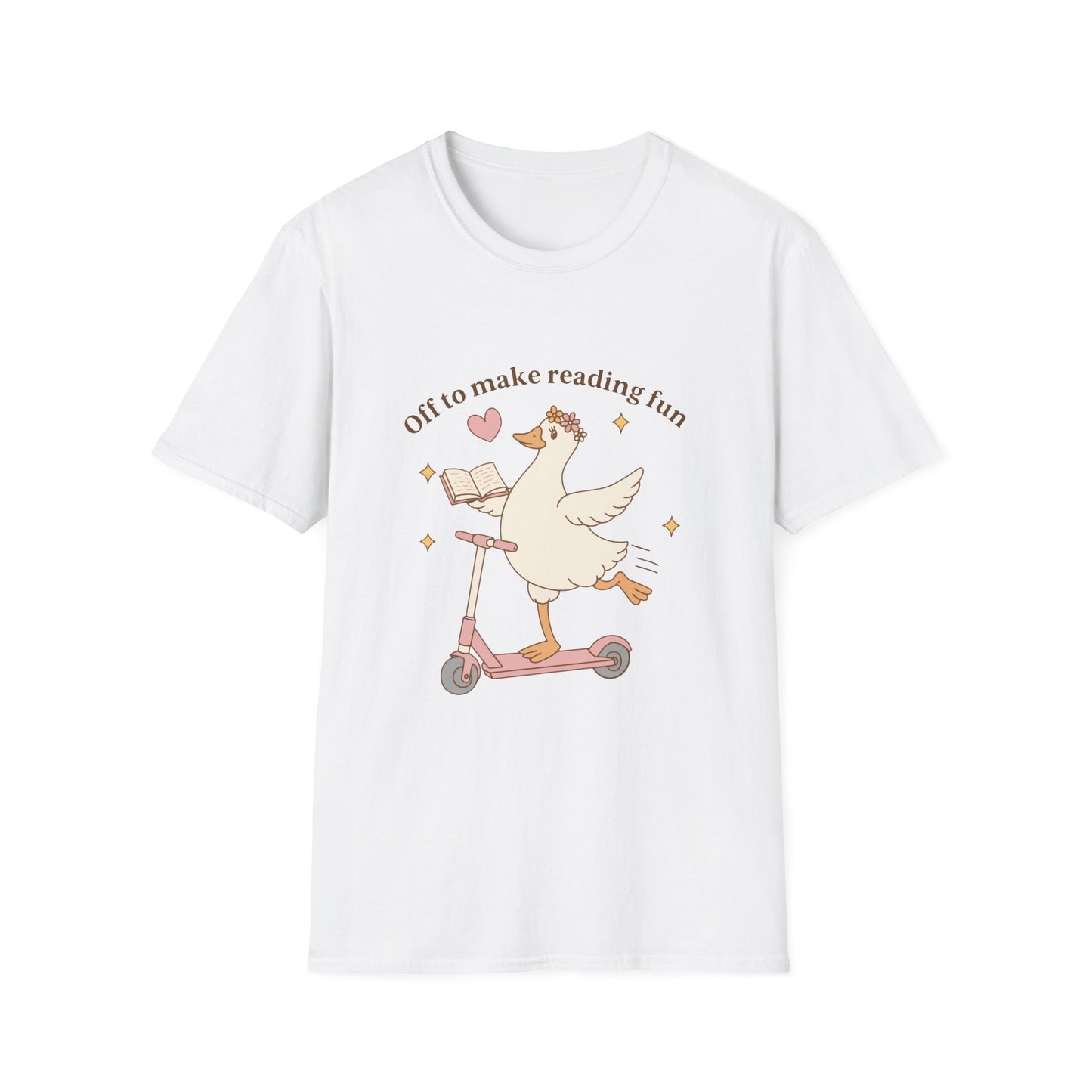 “Off to Make Reading Fun” Cute Graphic Tee