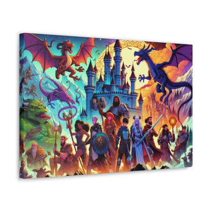 Dragon Fight Canvas Wall Art