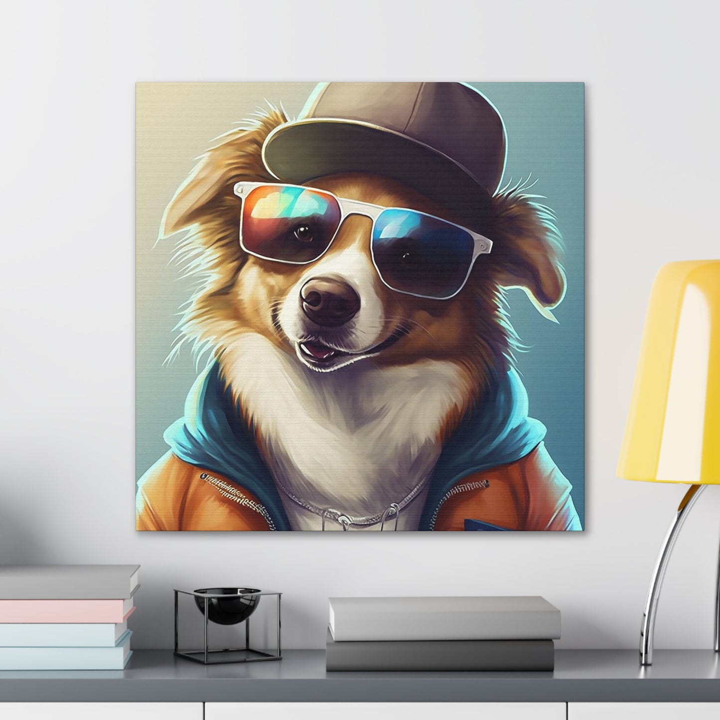 Dog in Sunglasses Canvas Wall Art