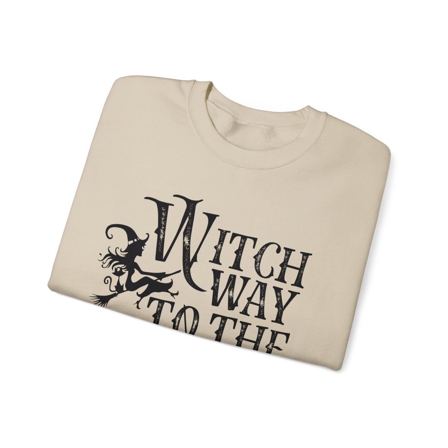 Witch Way to the Wine Halloween Sweatshirt