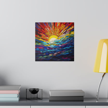 Sunrise on the Waves Wall Art Matte Canvas