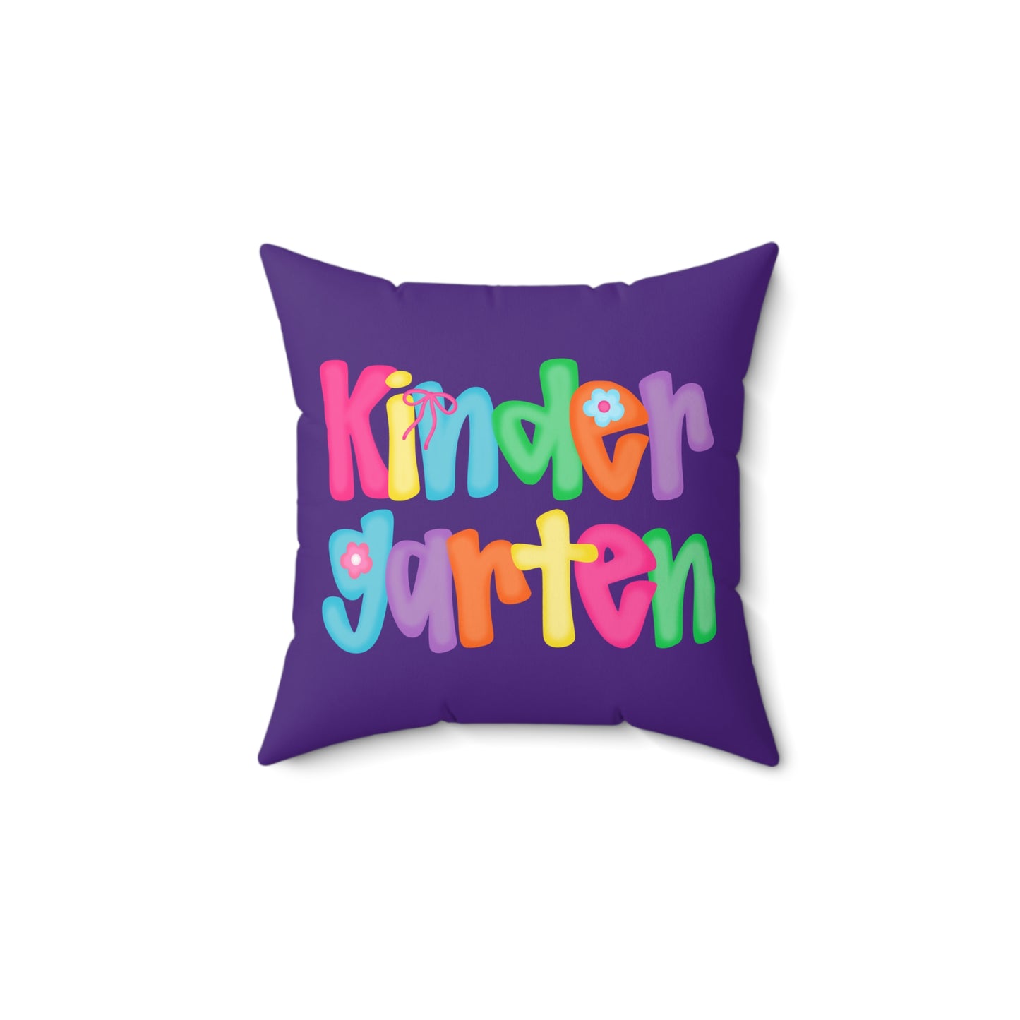 Colorful Back to School Kindergarten Pillow