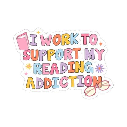 Reading Addiction Kiss-Cut Stickers