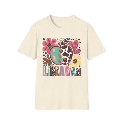 Librarian Floral Heart T‑Shirt