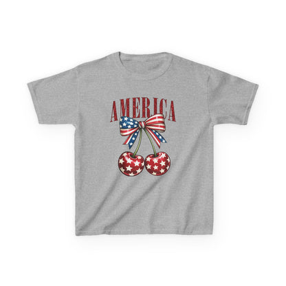 Cherry Patriotic 4th of July Kids Tee