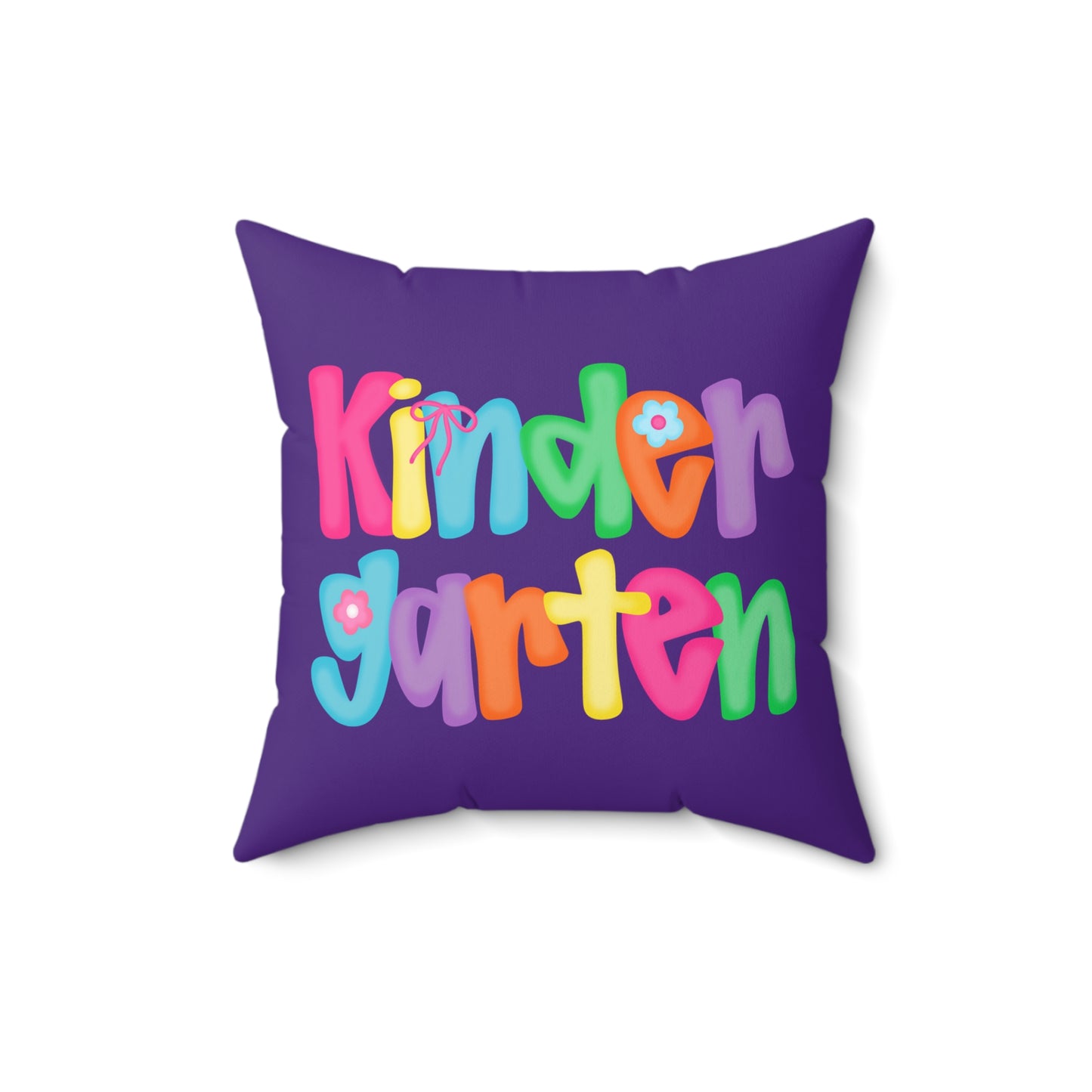 Colorful Back to School Kindergarten Pillow