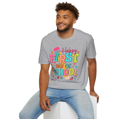 Happy First Day of School Unisex Softstyle T-Shirt