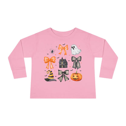 Halloween Coquette Toddler Long Sleeve Tee