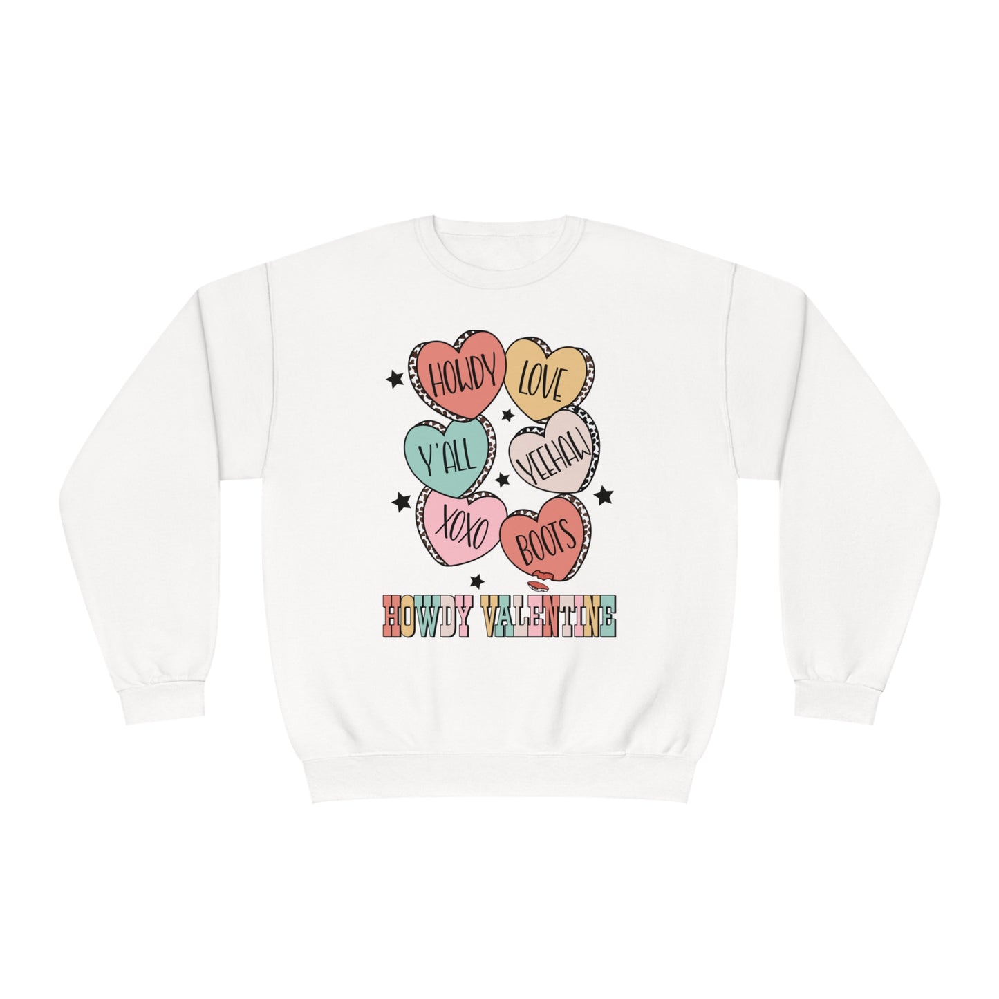 Howdy Valentine Conversational Hearts Sweatshirt