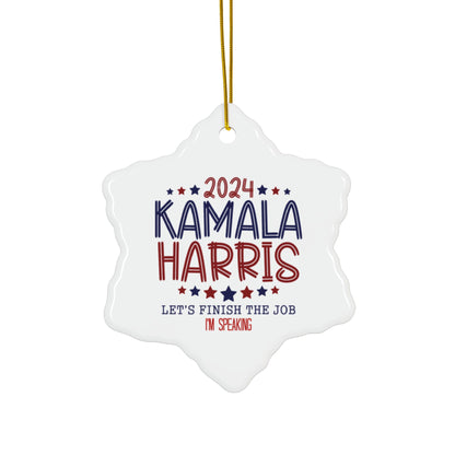 Kamala Harris Ceramic Ornaments, 2-Side Print, (1pc, 3pcs, 5pcs, 10pcs)