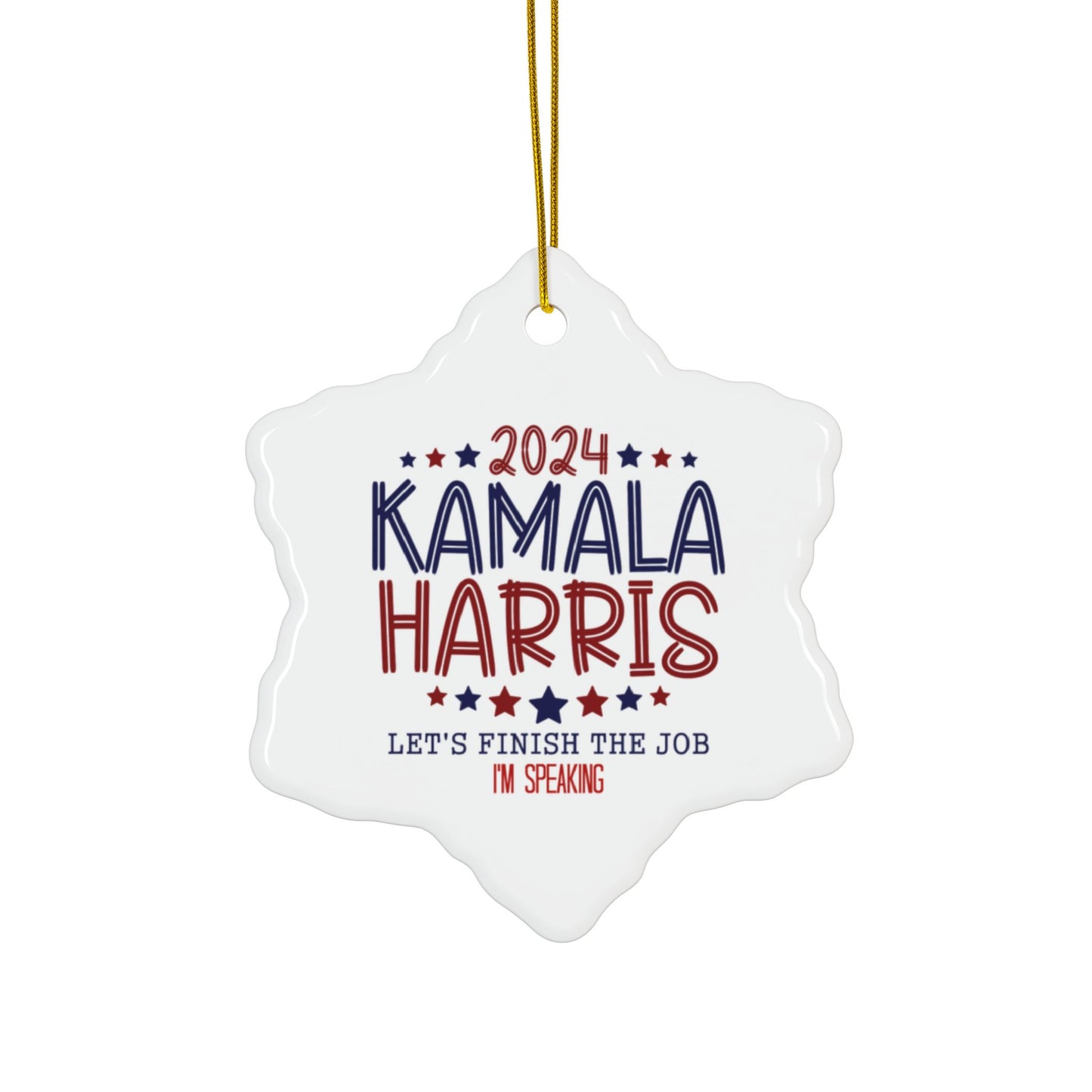 Kamala Harris Ceramic Ornaments, 2-Side Print, (1pc, 3pcs, 5pcs, 10pcs)