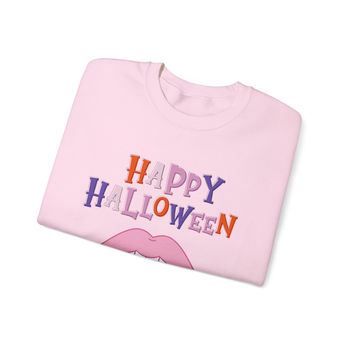 Happy Halloween Pink Fangs Sweatshirt