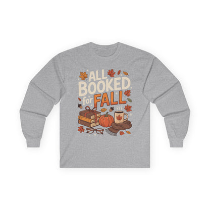 "All Booked for Fall" Adult Long Sleeve Shirt