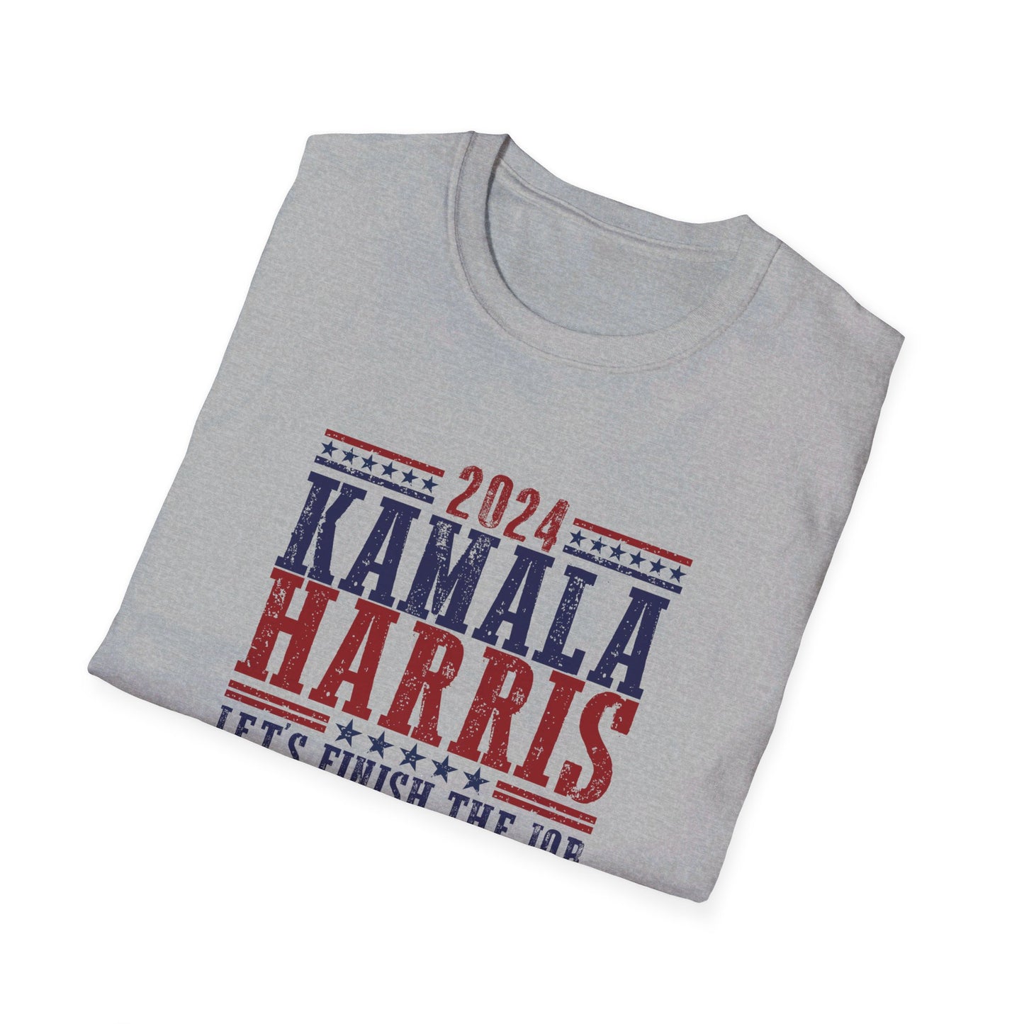 Kamala Harris Let's Finish the Job Distressed T-Shirt