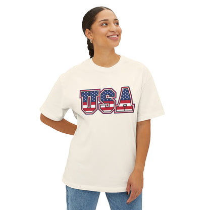 USA 4th of July Unisex Oversized Boxy Tee