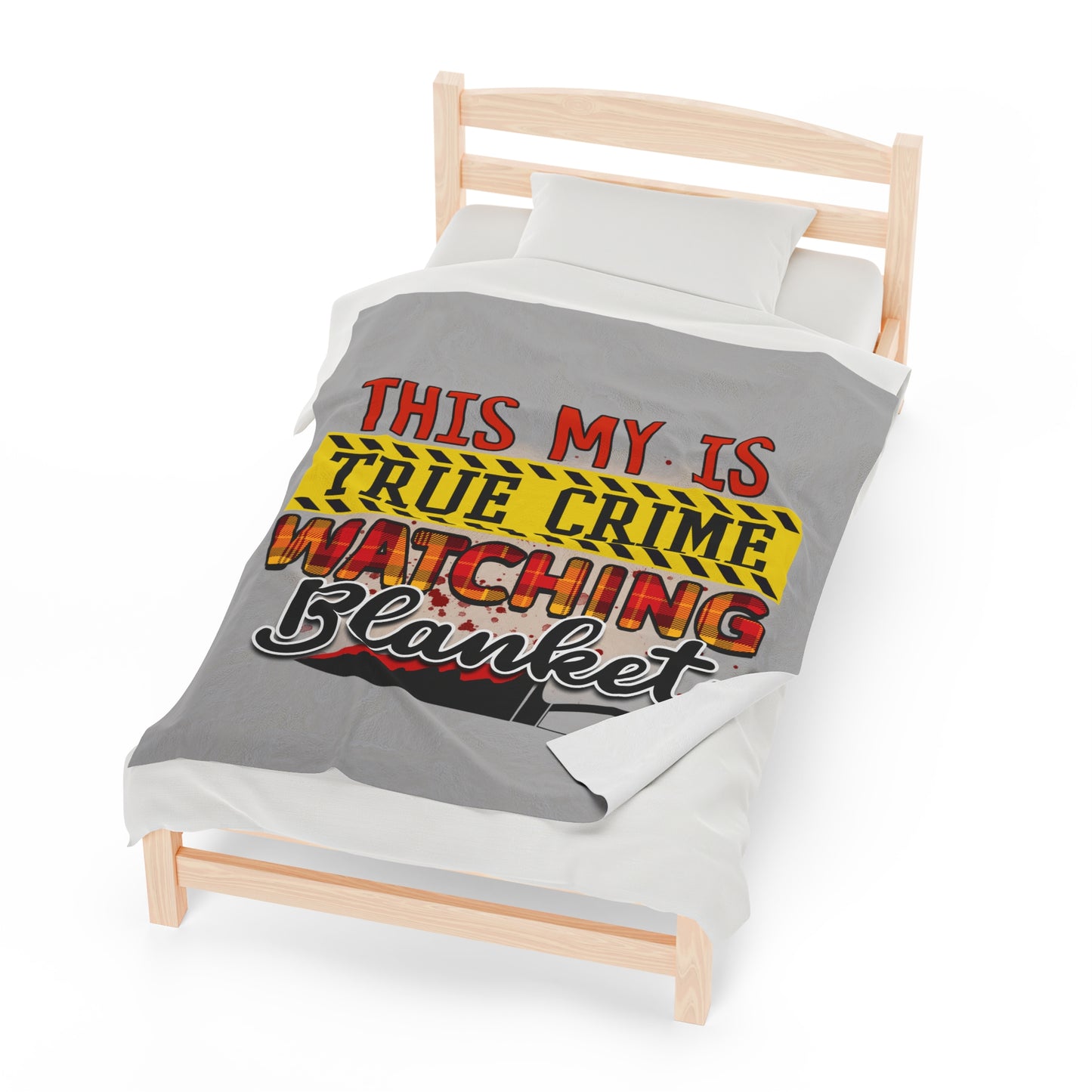 True Crime Watching Velveteen Plush Blanket