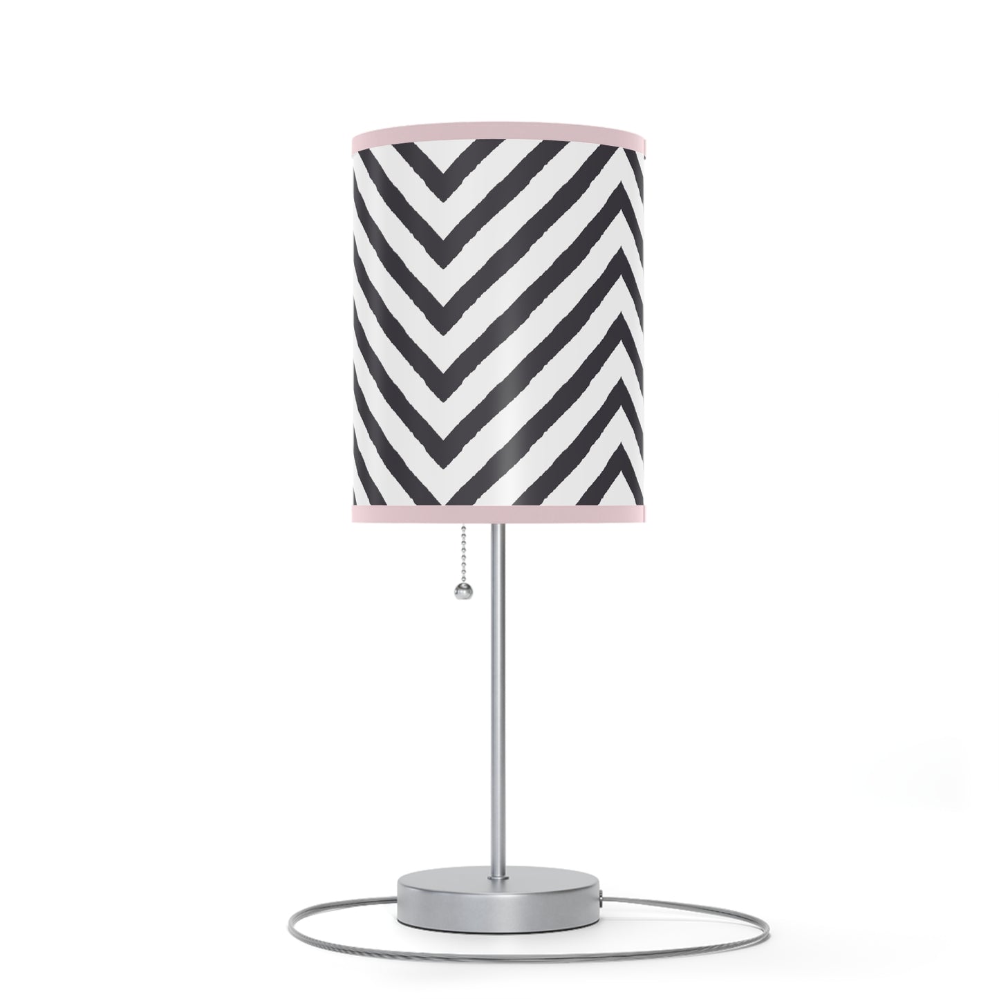 Black and White Striped Lamp