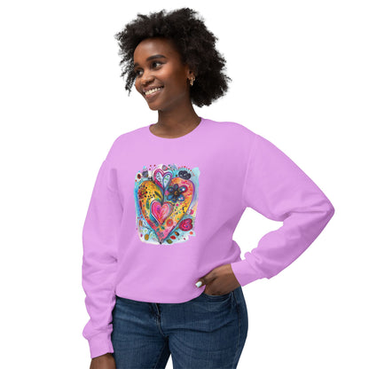 Colorful Heart Art Crewneck Sweatshirt