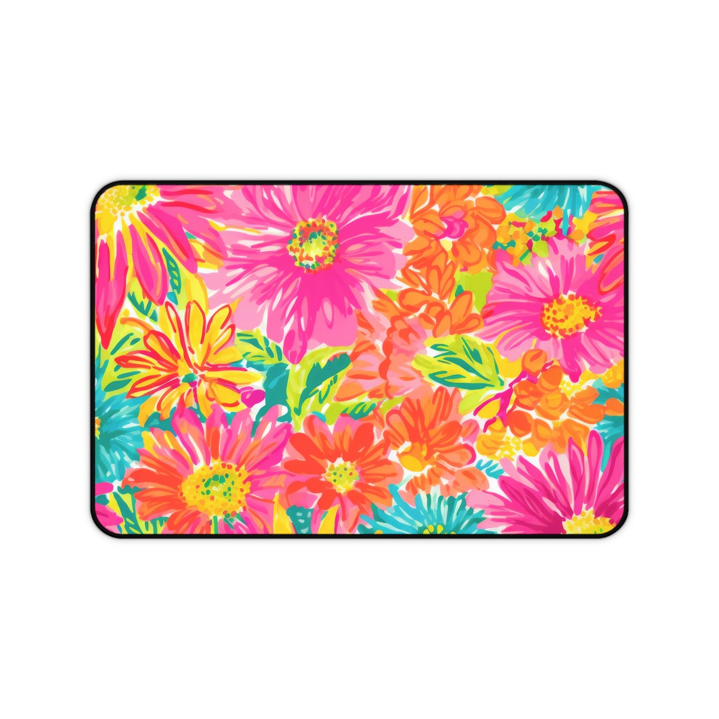 Bright Floral Girl Desk Mat