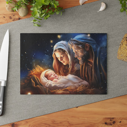 Jesus's Birth Glass Cutting Board