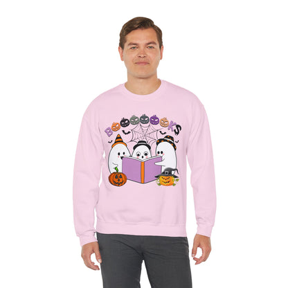 Cute Ghosts Reading Books Sweatshirt