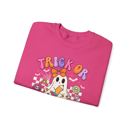 Trick or Teach Halloween Unisex Heavy Blend™ Crewneck Sweatshirt