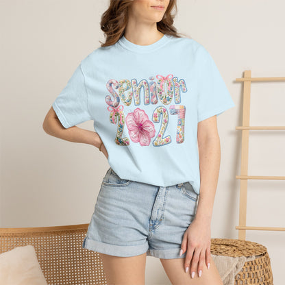 Senior 2027 Floral Graduation T-Shirt