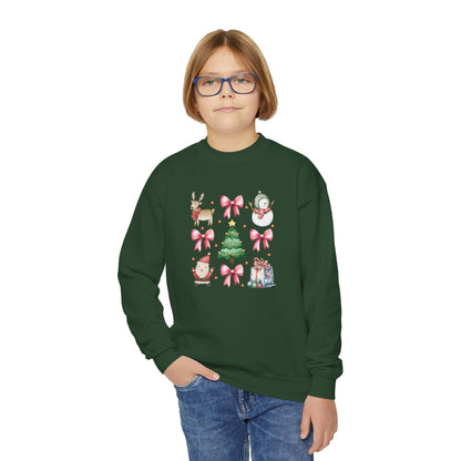 Coquette Christmas Youth Crewneck Sweatshirt