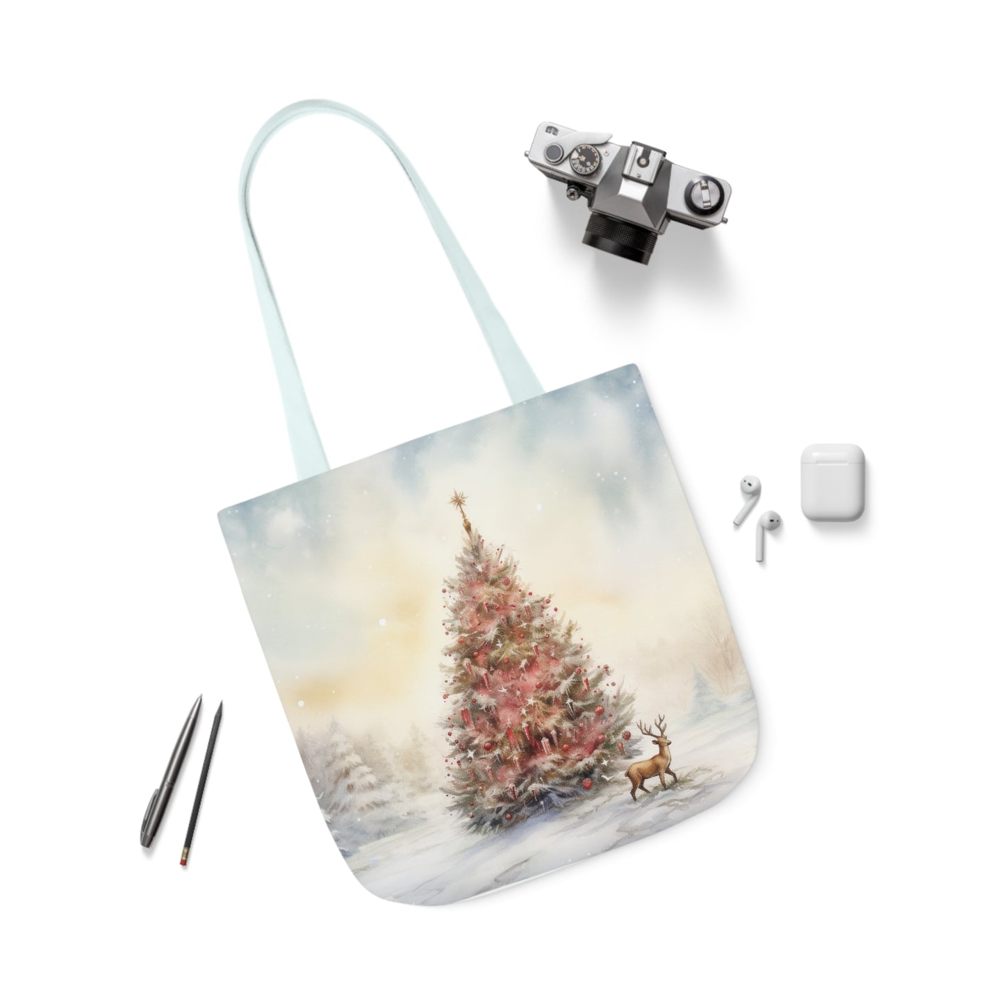 Christmas Tree Canvas Tote