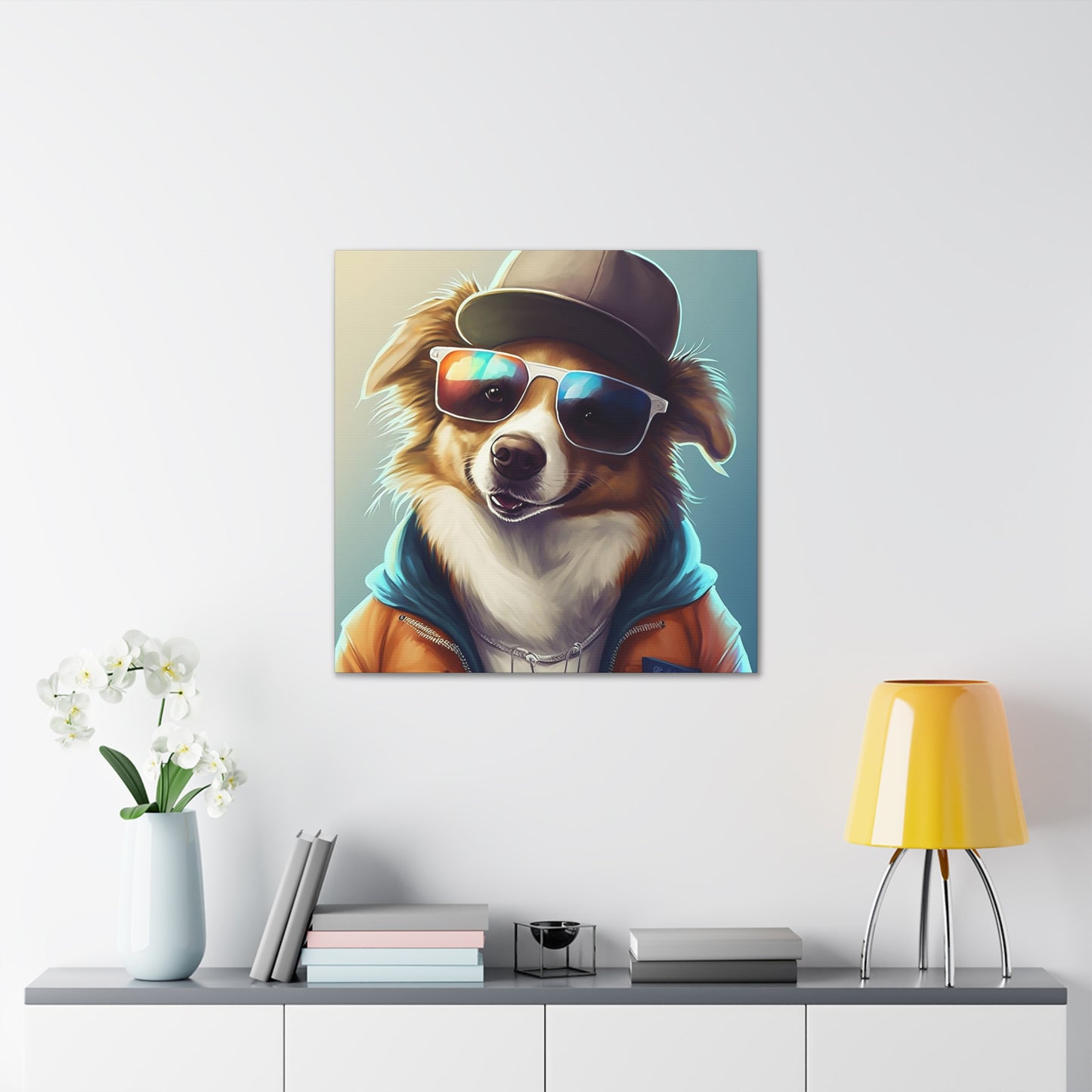 Dog in Sunglasses Canvas Wall Art