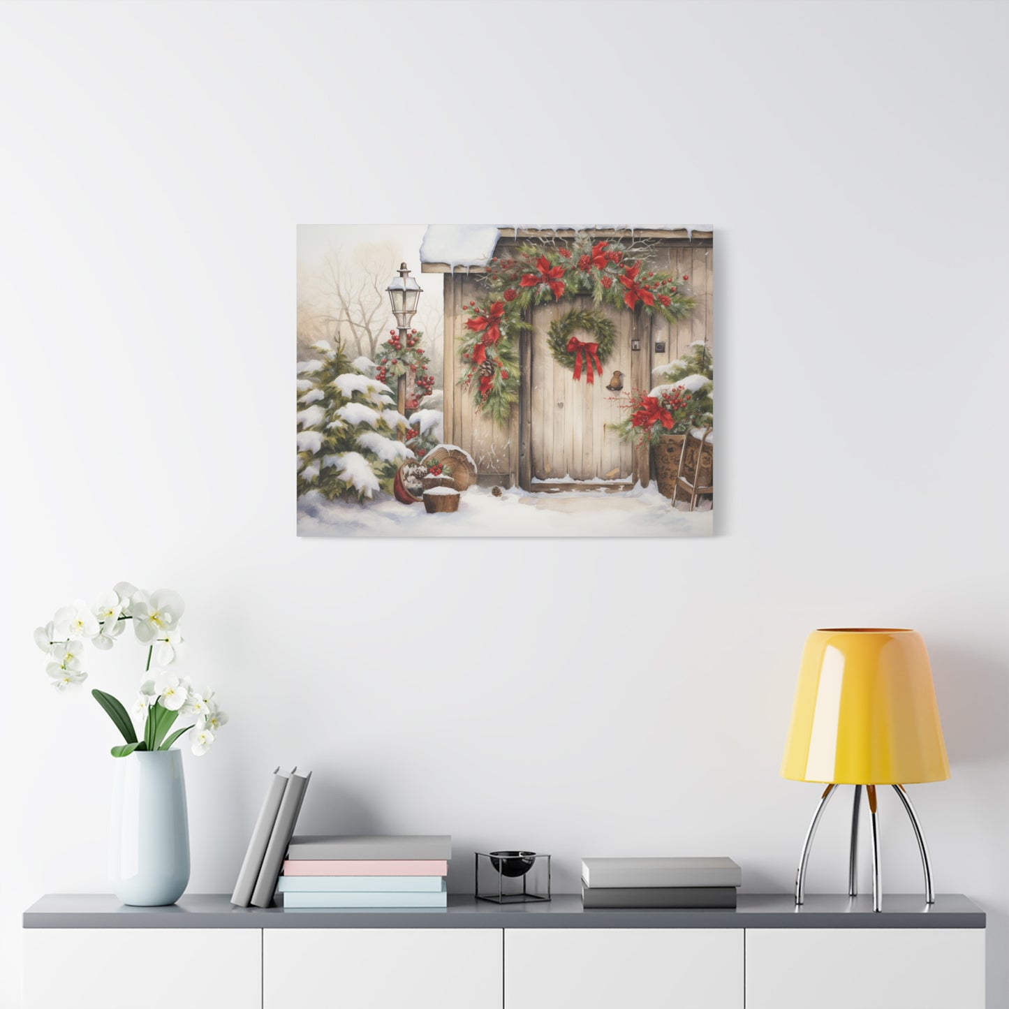 Christmas Door Matte Canvas