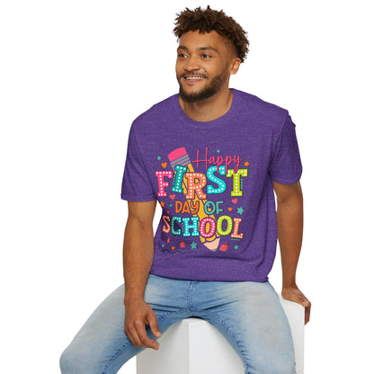 Happy First Day of School Unisex Softstyle T-Shirt