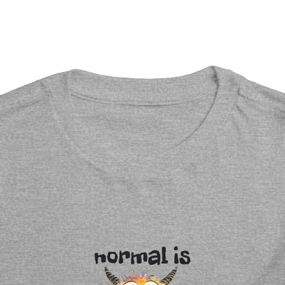 Toddler Tee — Rainbow Cat “Normal Is Overrated” Cute Kids Graphic Shirt