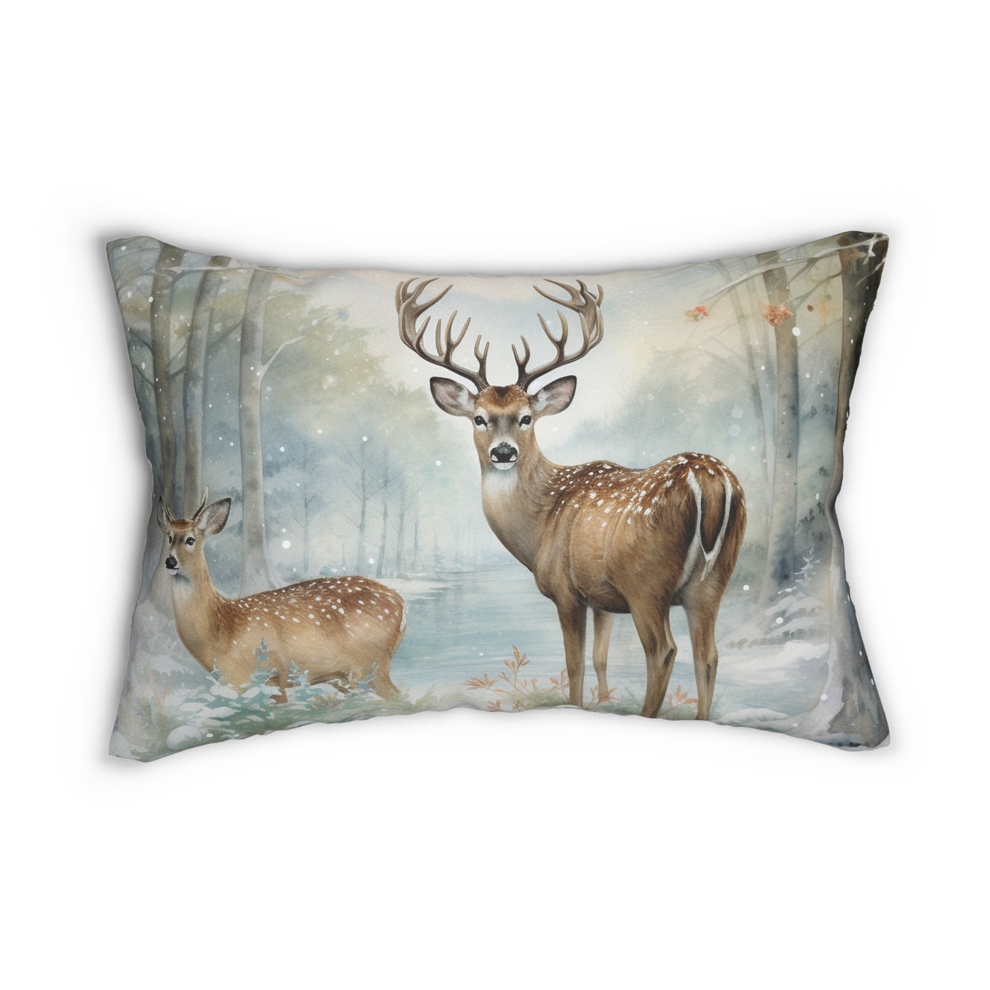 Buck in the Woods Pillow