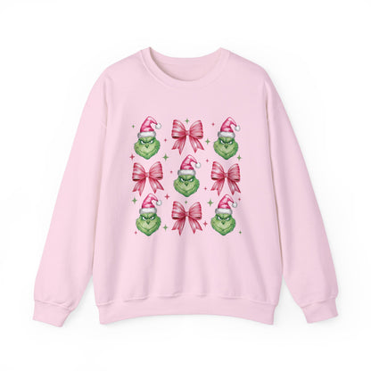 Coquette Grinch Christmas Sweatshirt