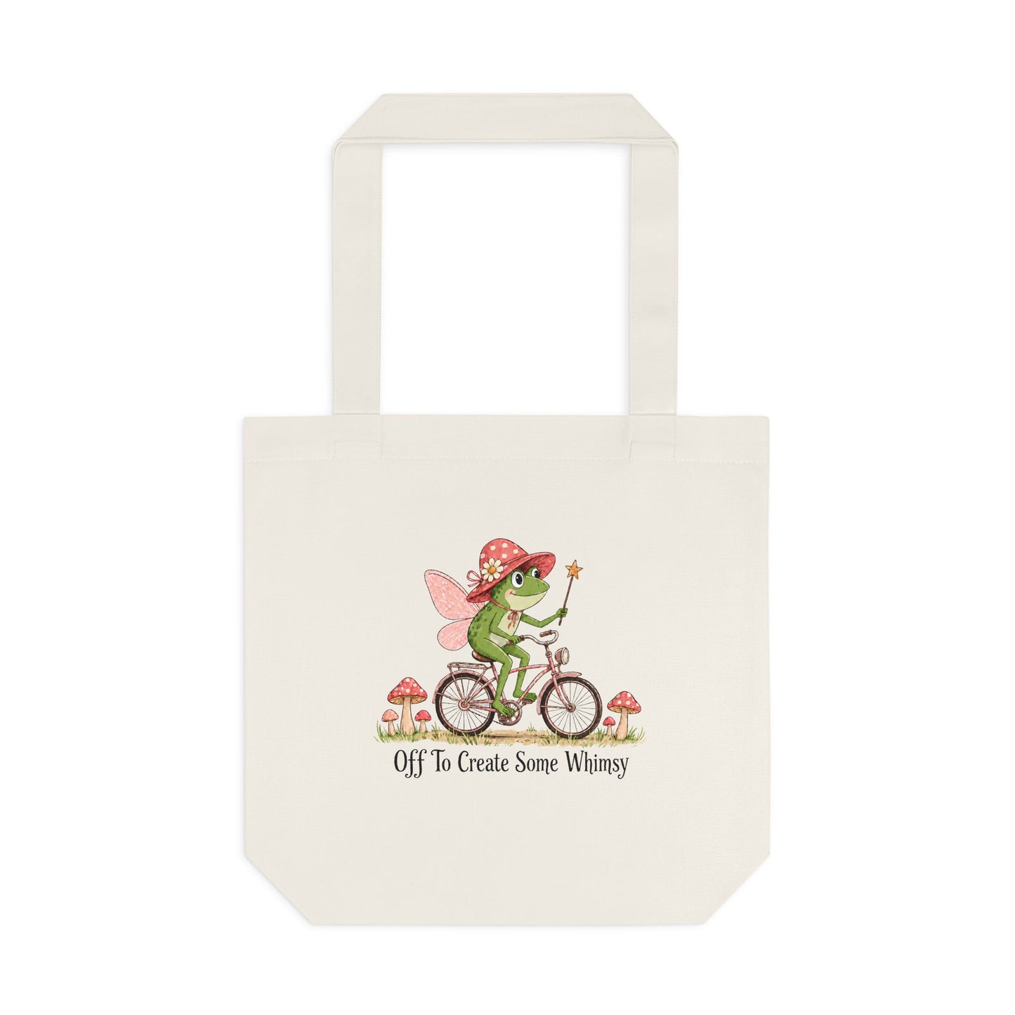Whimsical Frog Fairy Bicycle Tote
