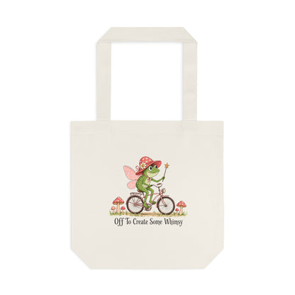 Whimsical Frog Fairy Bicycle Tote