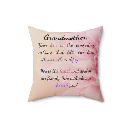 Grandmother Square Pillow for Mother's Day, Birthday, Valentine's, and Christmas