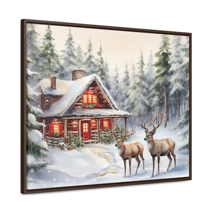 Snowy Cabin Canvas Wraps