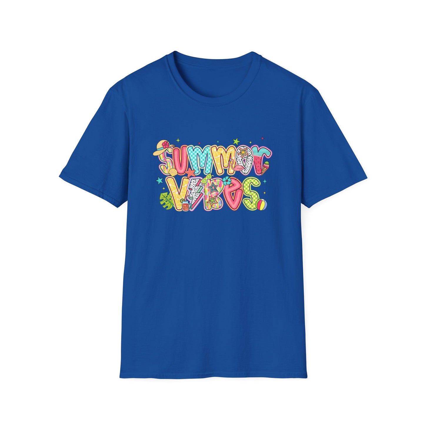 Colorful Summer Vibes Unisex Softstyle T-Shirt