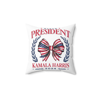 Coquette Kamala Harris Square Pillow