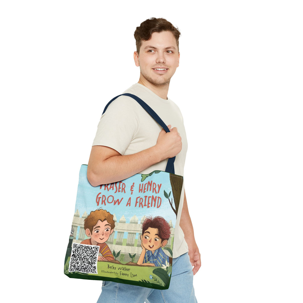 Fraser & Henry Grow a Friend Book Illustration Tote Bag