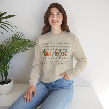 Thankful Thanksgiving Unisex Heavy Blend™ Crewneck Sweatshirt