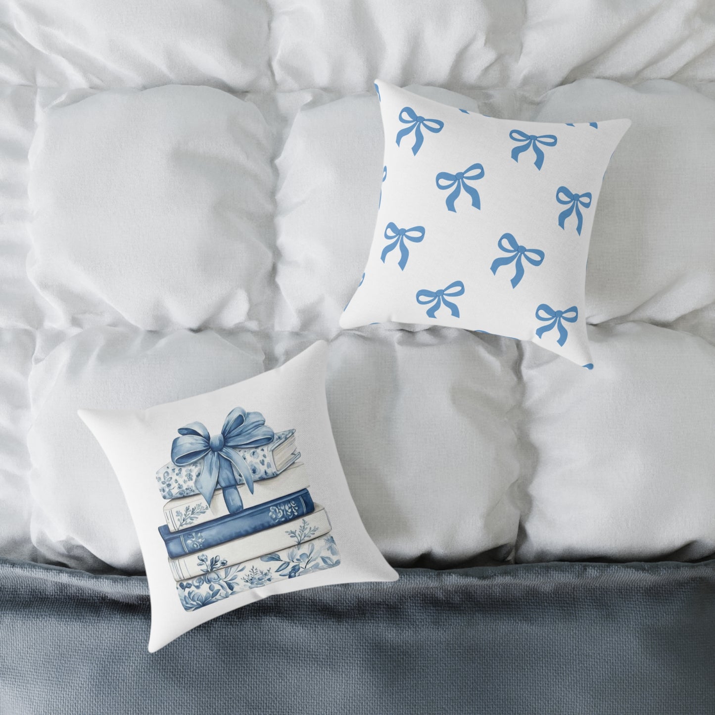 Coquette Book Stack Decorative Pillow