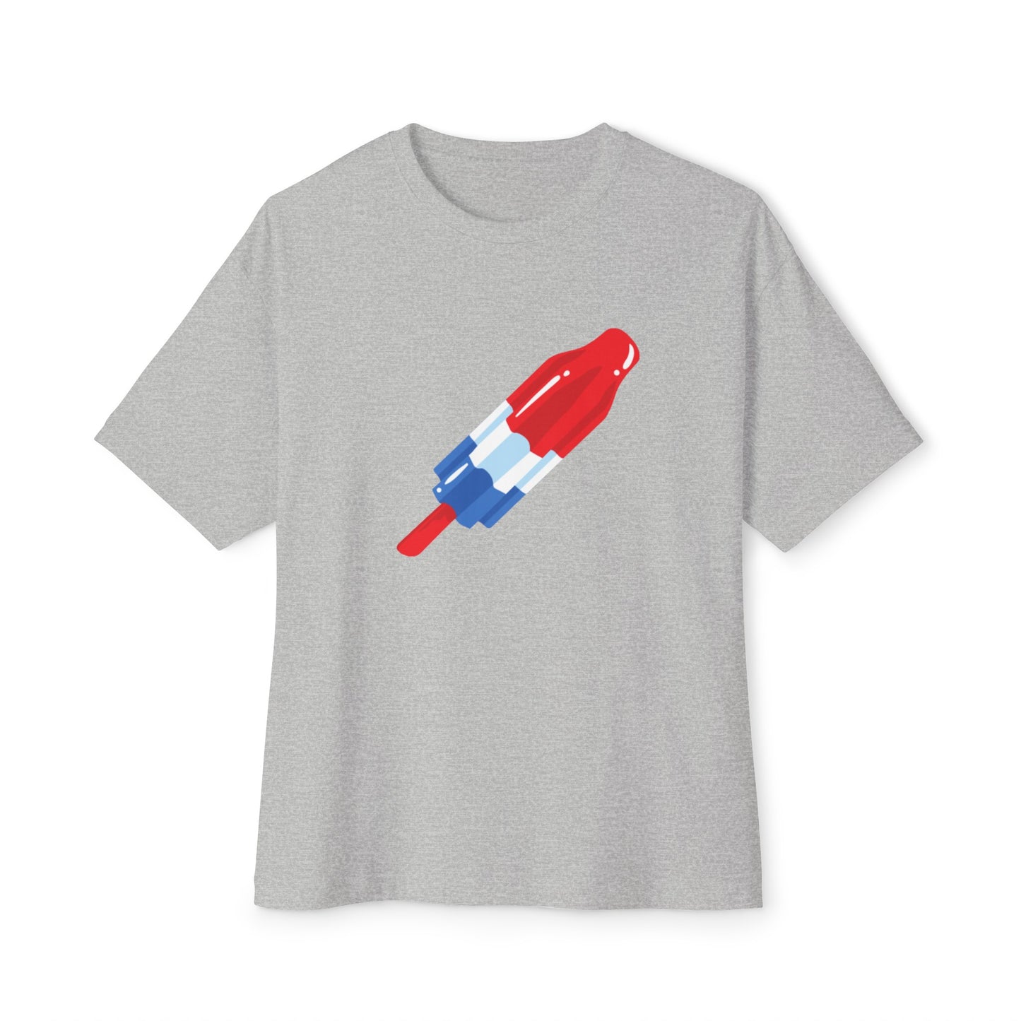 Rocket Popsicle 4th of July Unisex Oversized Boxy Tee