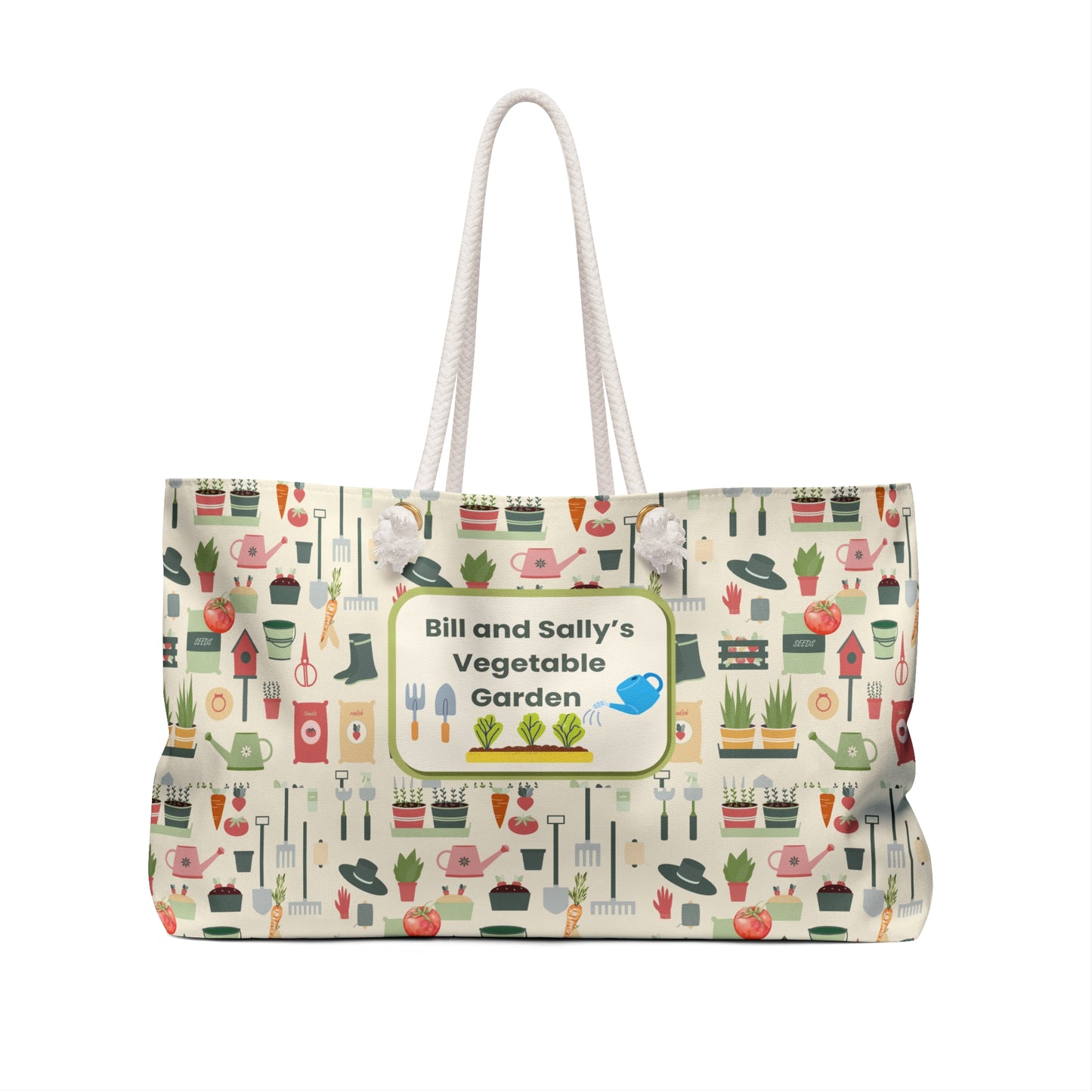 Personalized Gardening Weekender Bag with Inspirational Quote