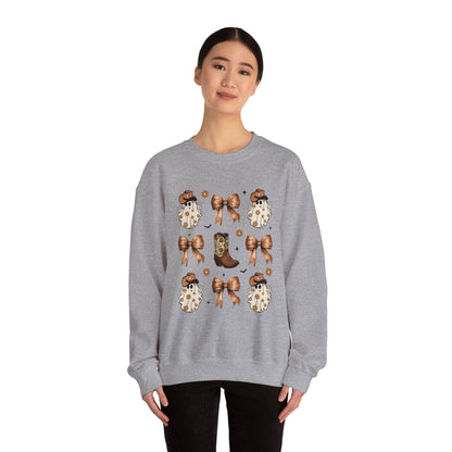 Coquette Cowboy Ghosts Halloween Sweatshirt