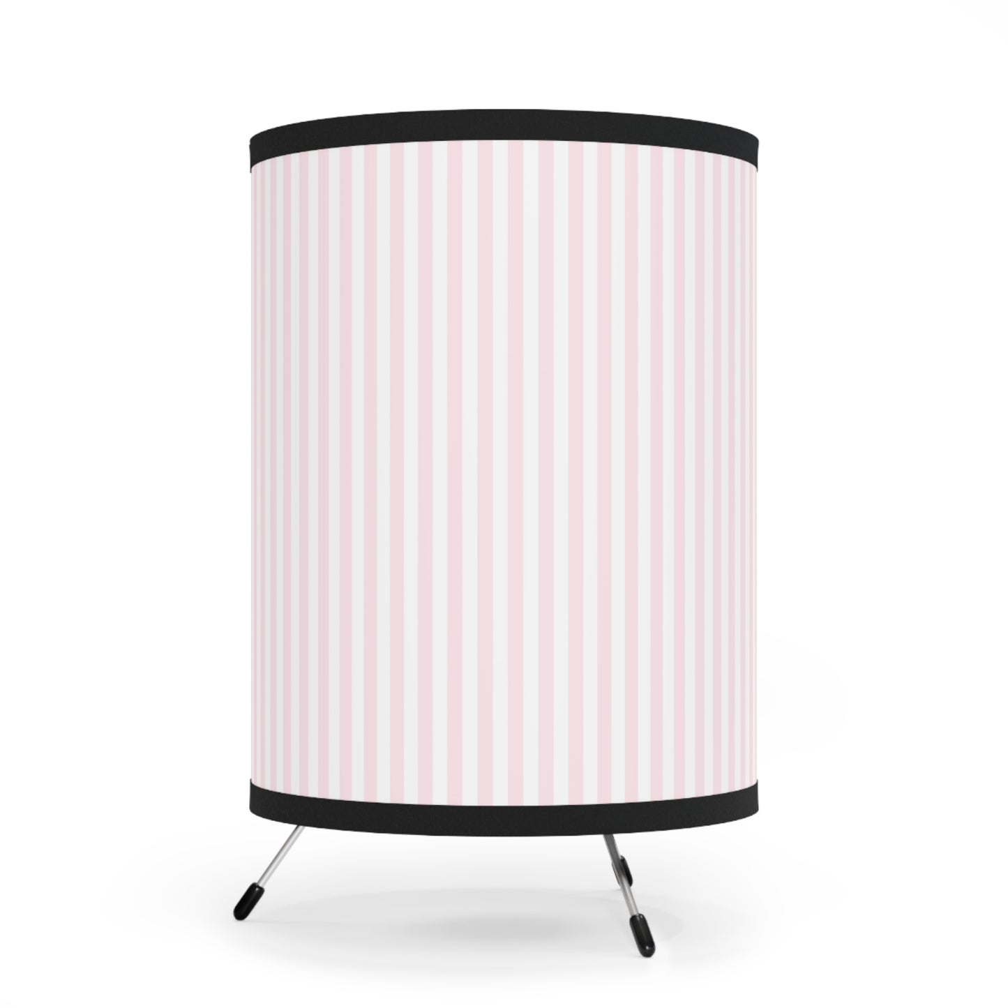 Pink Striped Tripod Lamp